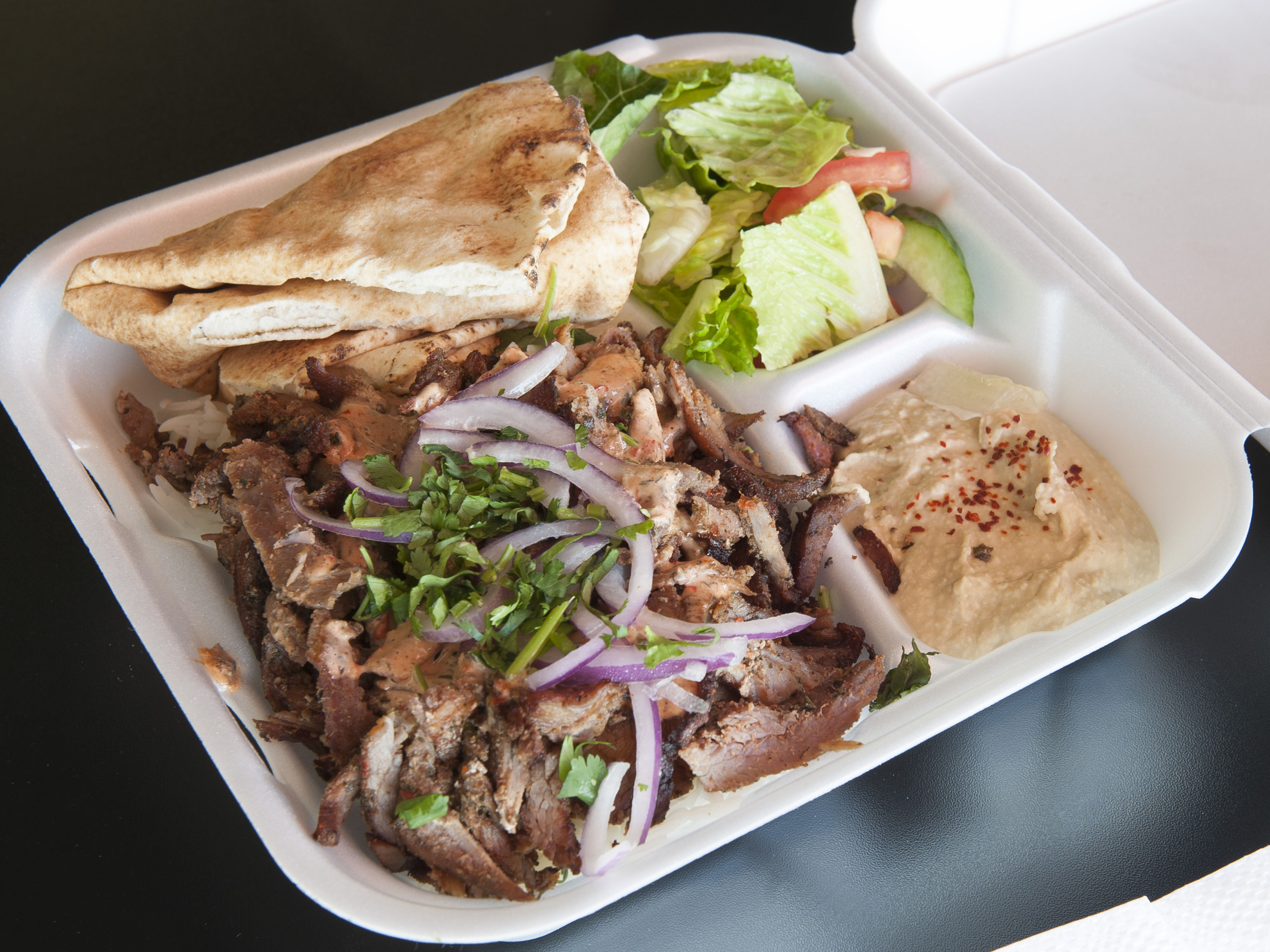 Order Beef Shawarma Plate food online from Shawarma House store, Los Angeles on bringmethat.com