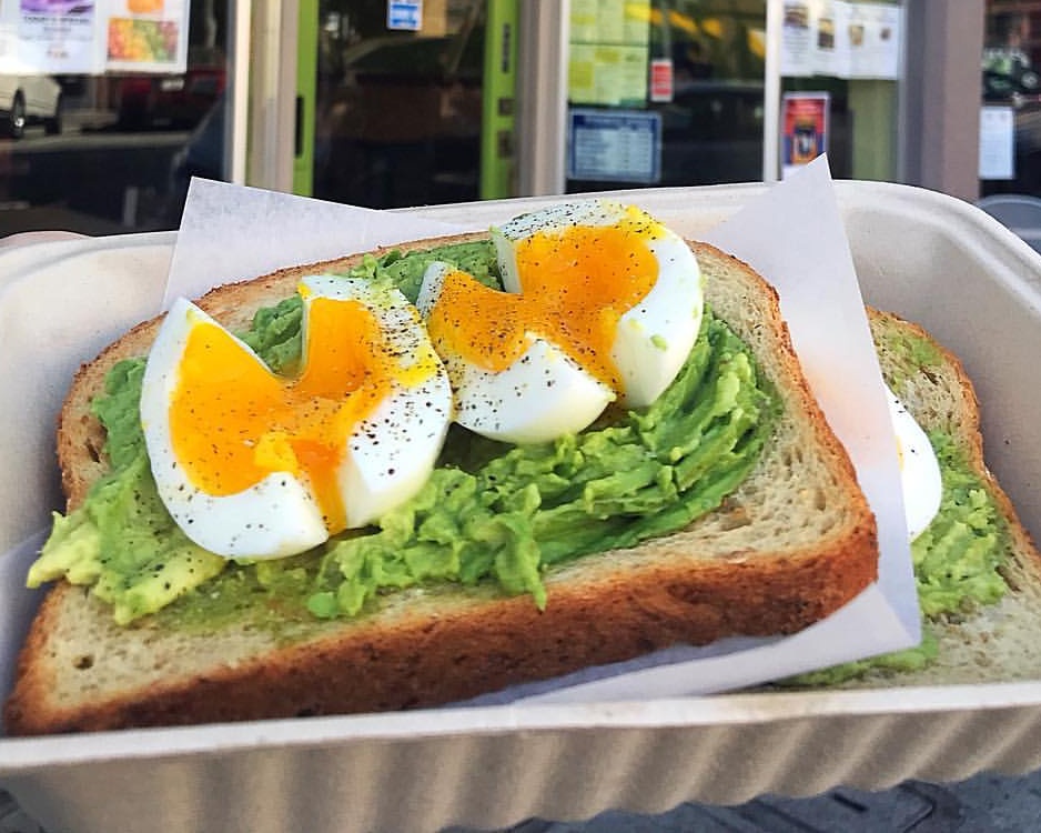 Order 13. Avocado Toast with Soft Boiled Egg food online from Avocado Toast store, San Mateo on bringmethat.com