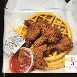 Order 5 Shrimp Or Catfish & waffle food online from Fabulous Flavors Friends Diner In Restaurant store, Memphis on bringmethat.com