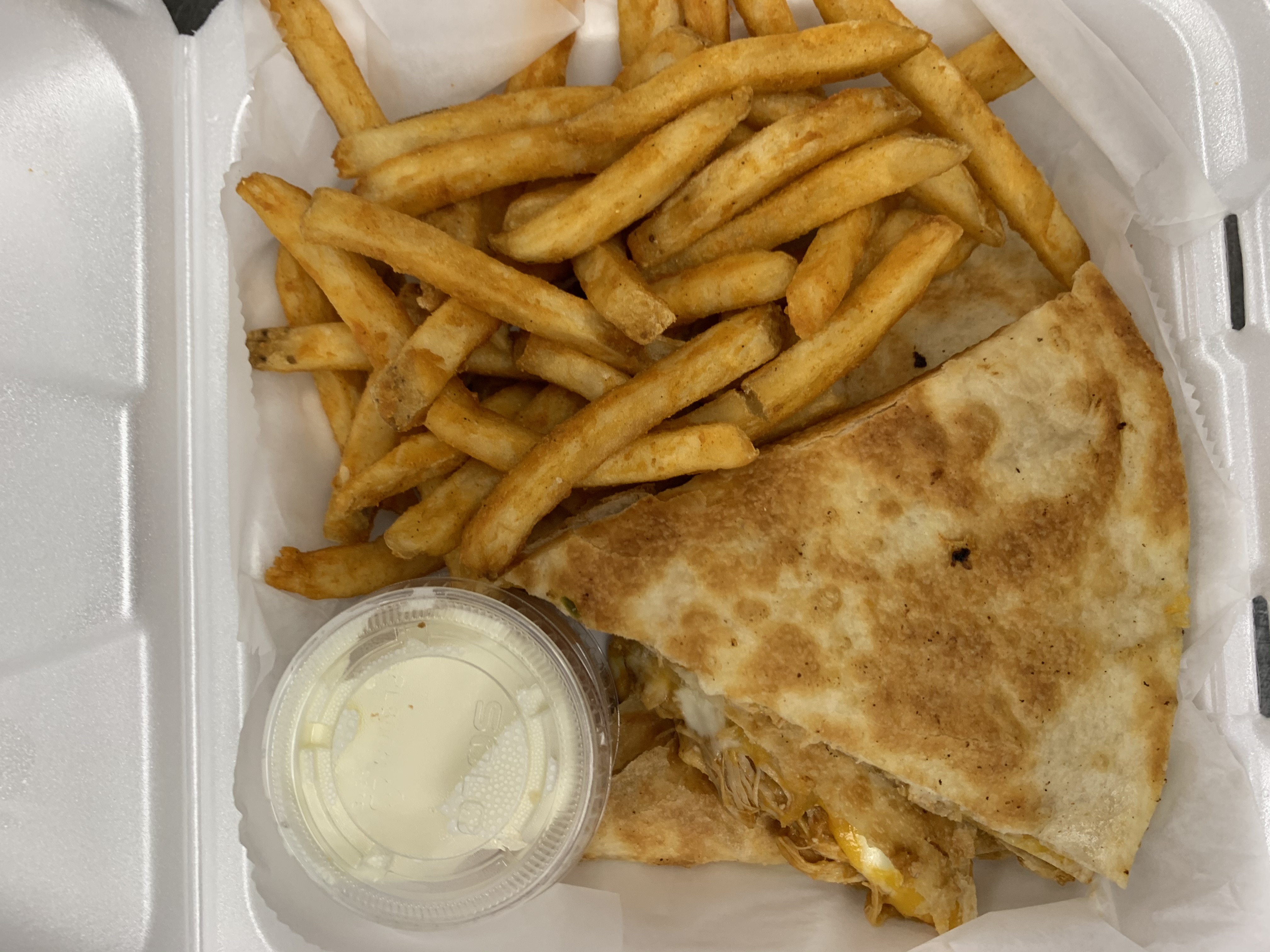 Order Chicken Quesadillas food online from 1st Place Sports Bar store, Hoffman Estates on bringmethat.com