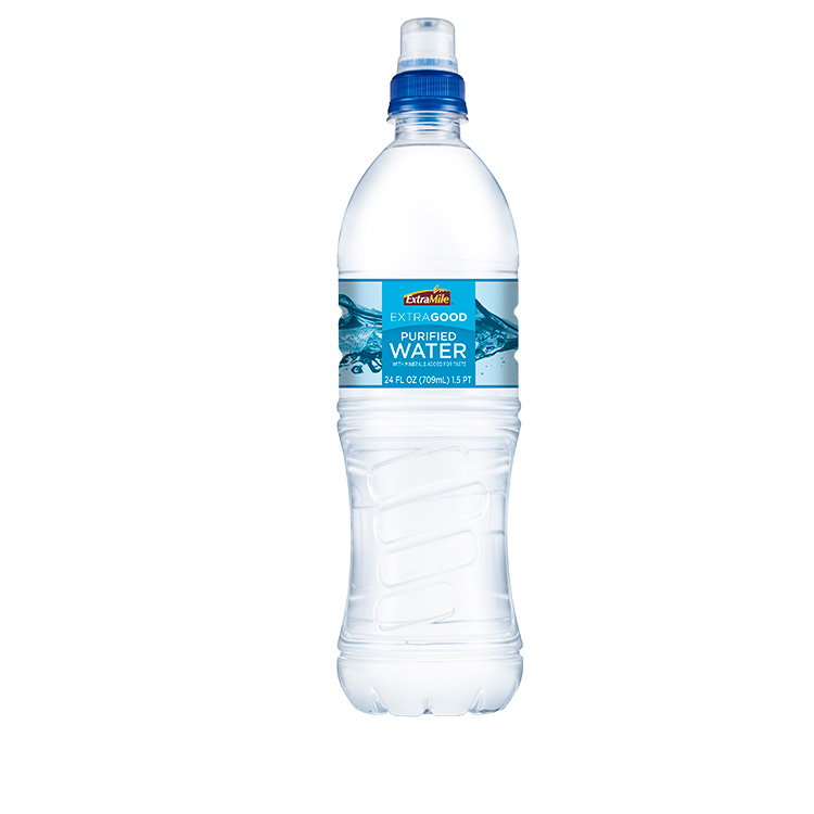 Order ExtraMile Purified Water 24oz Sport Bottle food online from Chevron Extramile store, Cameron Park on bringmethat.com