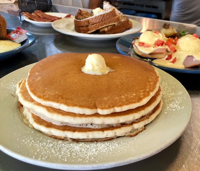 Order Buttermilk Pancakes food online from Cafe 222 store, San Diego on bringmethat.com