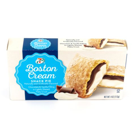 Order 7-Select Snack Pie Boston Cream 4oz food online from 7-Eleven store, Las Vegas on bringmethat.com