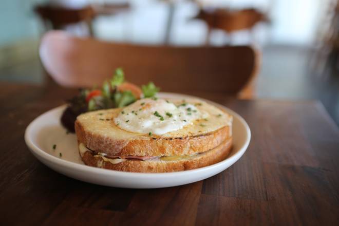 Order Croque Madam  (Weekends only 9am - noon) PLATFORMS food online from Worth Takeaway store, Mesa on bringmethat.com