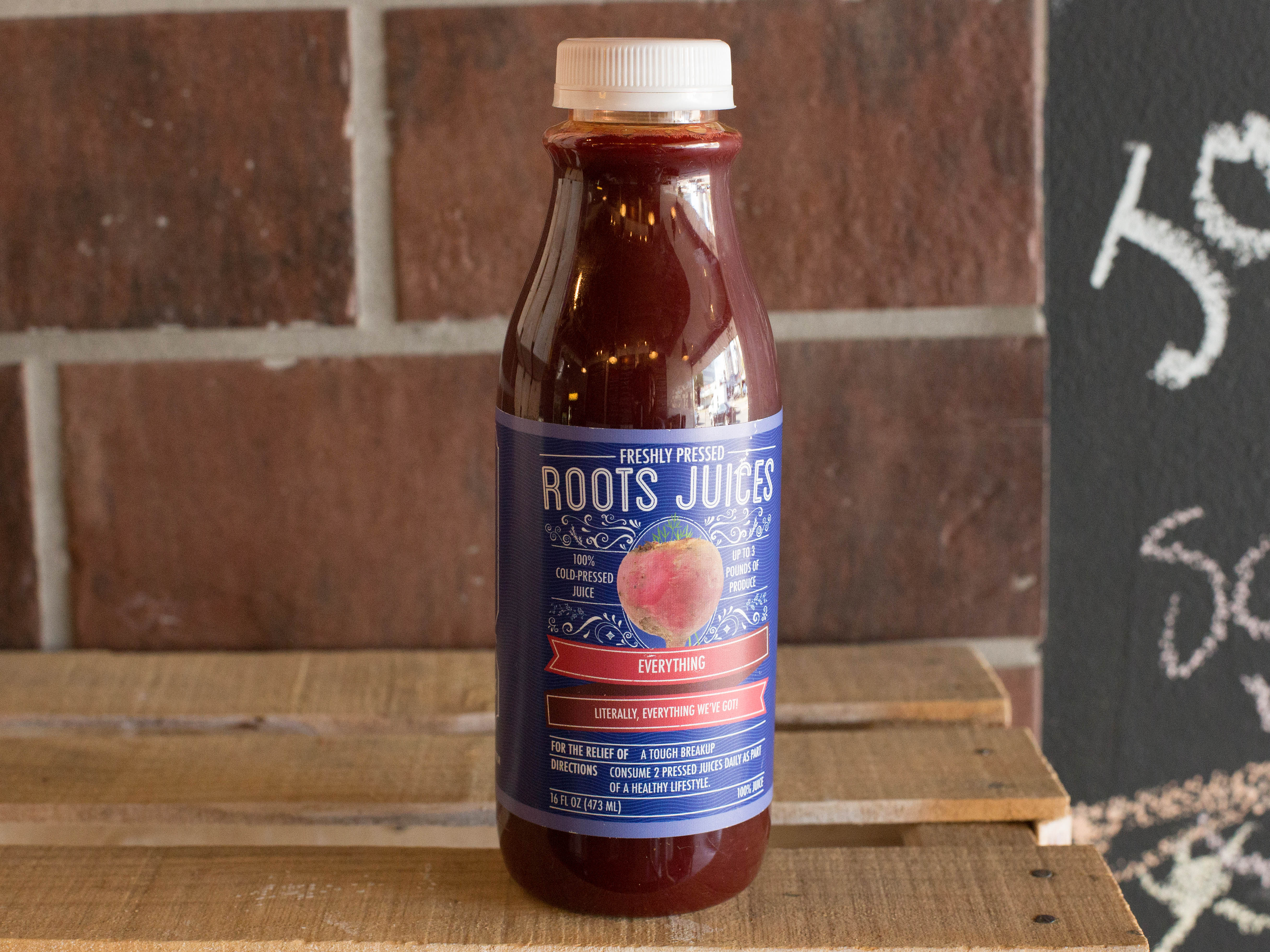 Order Everything Juice food online from Roots Juices store, Dallas on bringmethat.com