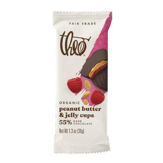 Order Theo Peanut Butter and Jelly Cups (1.3 oz) food online from Rite Aid store, Yamhill County on bringmethat.com
