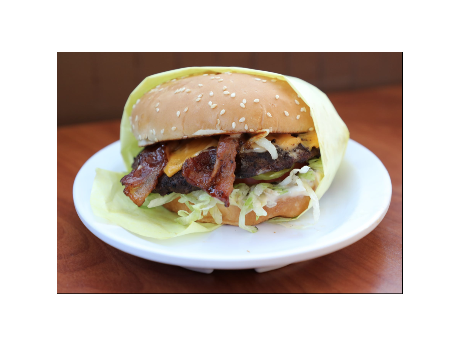 Order Bacon Cheeseburger food online from Norm Famous Burgers store, Whittier on bringmethat.com