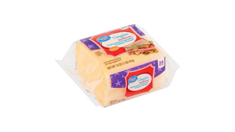 Order Great Value Singles American Pasteurized Prepared Cheese 24 Count food online from Red Roof Market store, Lafollette on bringmethat.com