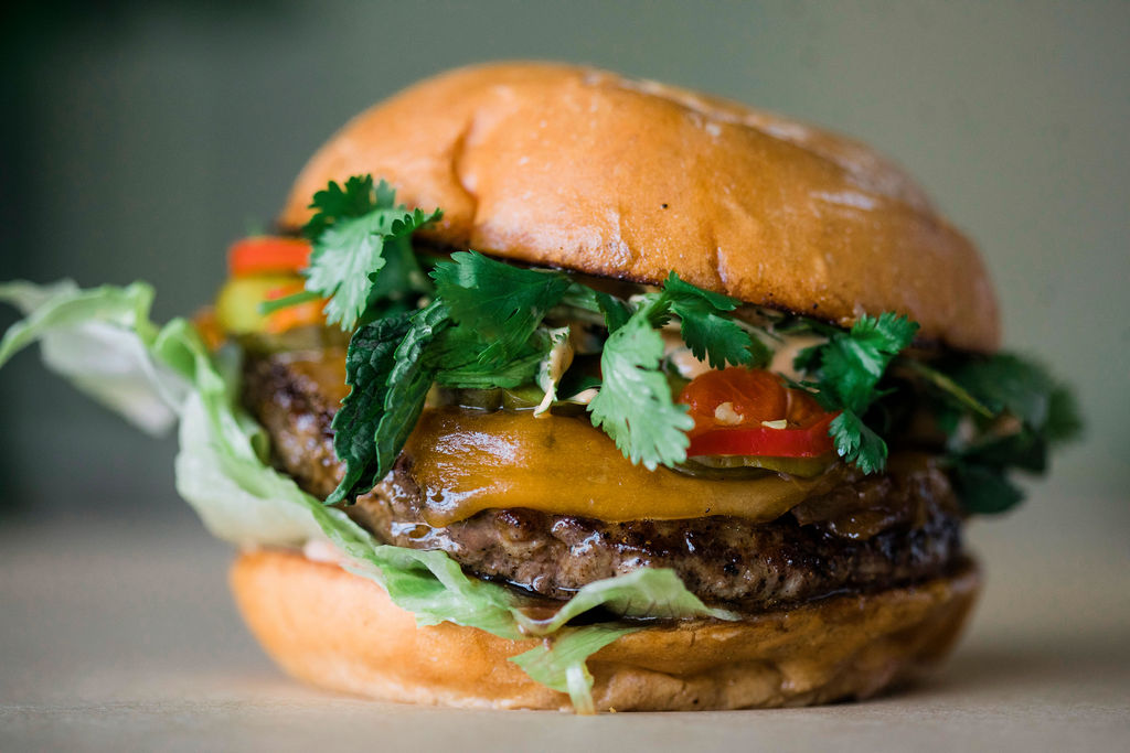 Order Oui Burger food online from Banh Oui store, Los Angeles on bringmethat.com