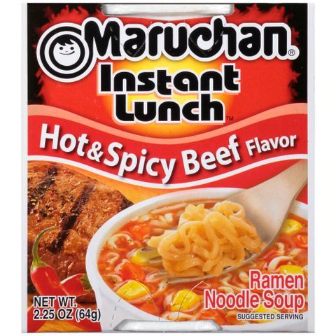 Order Maruchan Instant Lunch Hot & Spicy Beef food online from Aplus store, Lancaster on bringmethat.com