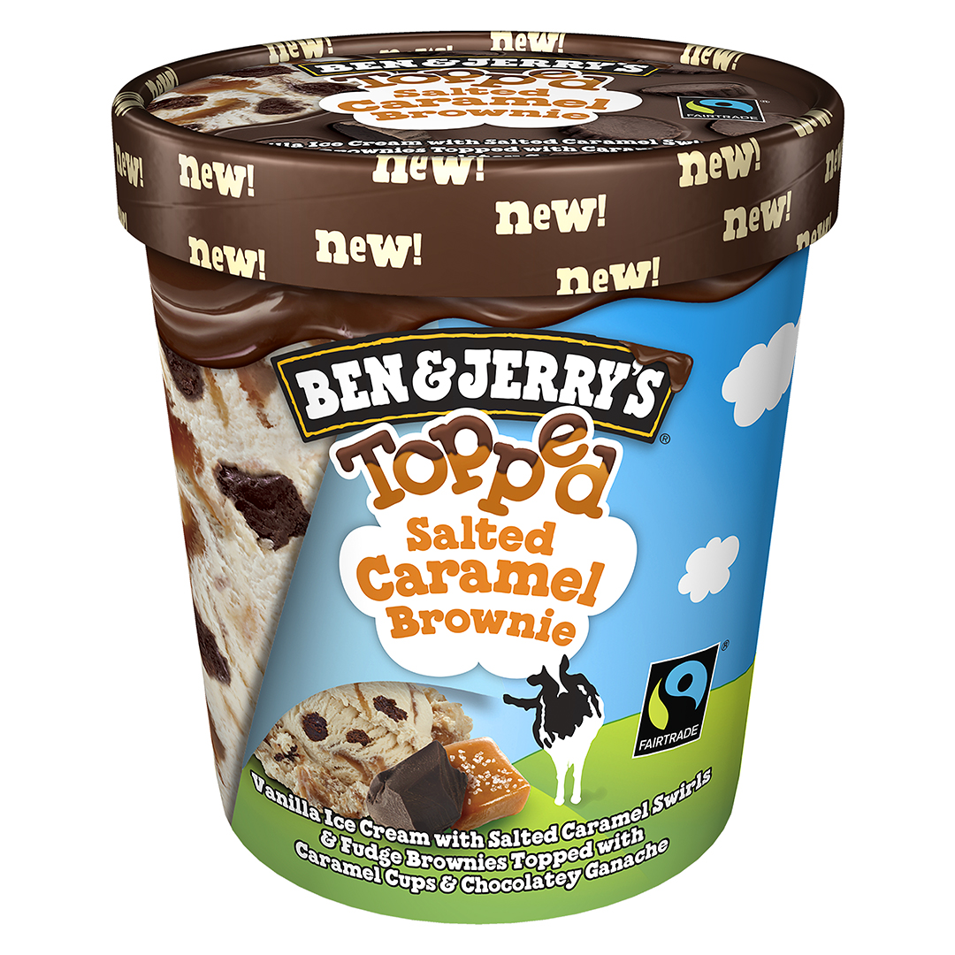 Order Ben & Jerry's Topped Salted Caramel Brownie Pint	 food online from The Ice Cream Shop store, Montgomery on bringmethat.com