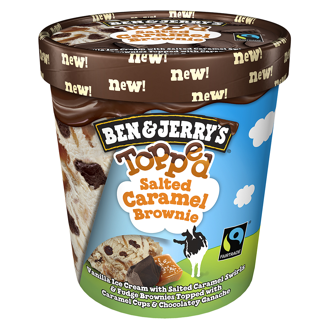 Order Ben & Jerry's Topped Salted Caramel Brownie Pint	 food online from The Ice Cream Shop store, Royse City on bringmethat.com