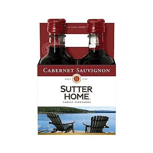 Order Sutter Home Cabernet (4PK 187 ML) 2528 food online from Bevmo! store, Chino on bringmethat.com