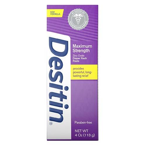 Order Desitin Maximum Strength Baby Diaper Rash Cream With Zinc Oxide - 4.0 oz food online from Walgreens store, FAIRBANKS on bringmethat.com