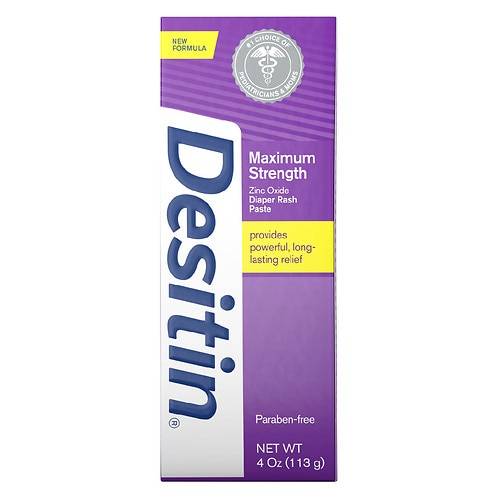 Order Desitin Maximum Strength Baby Diaper Rash Cream With Zinc Oxide - 4.0 oz food online from Walgreens store, Killeen on bringmethat.com