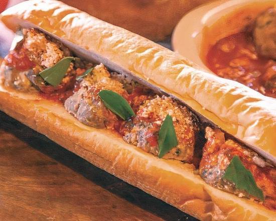 Order Meatball Parmesan Sandwich food online from Anthony's Pizzeria store, Houston on bringmethat.com
