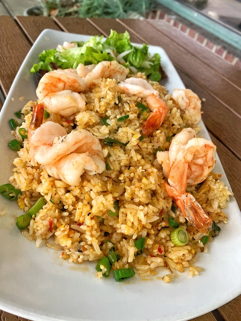 Order 61. COM CHIEN (FRIED RICE) - TOM CAY SPICY SHRIMP food online from Pho N Mor store, Chino Hills on bringmethat.com