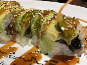 Order Caterpillar Roll food online from Aki Sushi & Japanese Fusion store, San Jacinto on bringmethat.com