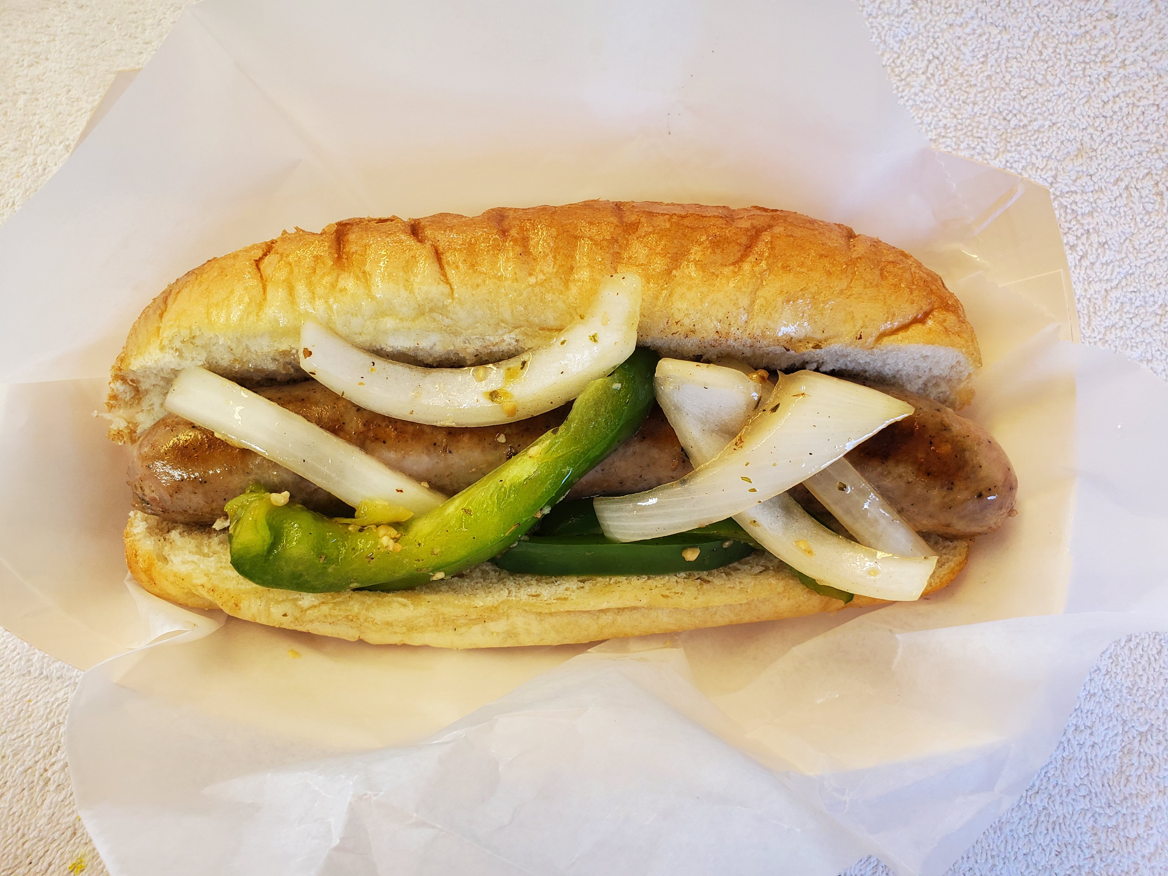 Order Italian Sausage Sub food online from Shanes Hot Dogs store, Gardner on bringmethat.com