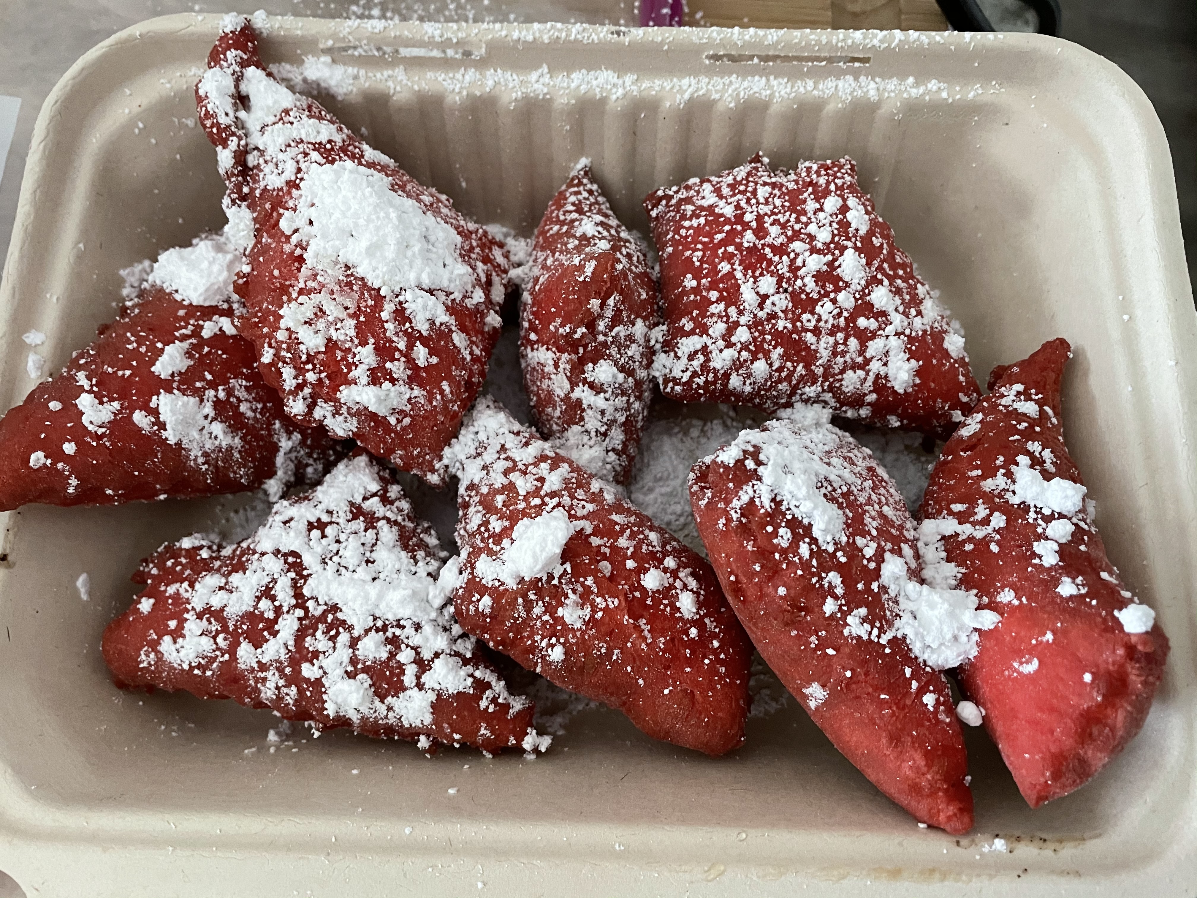 Order Red Velvet Beignets food online from It's A Blackburn Thing!! store, Austin on bringmethat.com