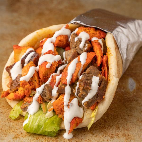 Order Mix Gyro Wrap food online from Mehfil Indian Restaurant store, Atlantic City on bringmethat.com