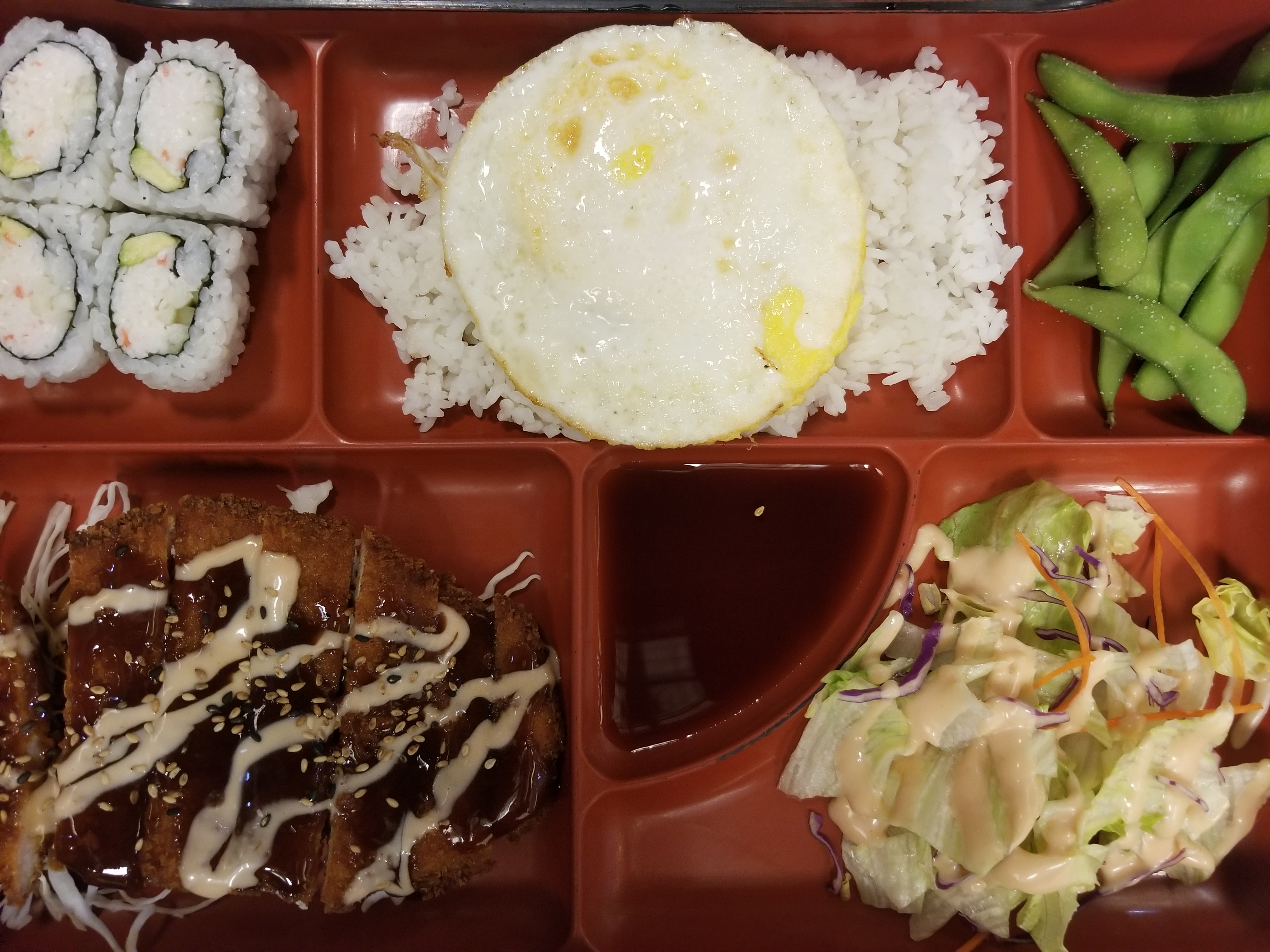 Order Chicken Cutlet Bento food online from JS Sushi store, Carrollton on bringmethat.com
