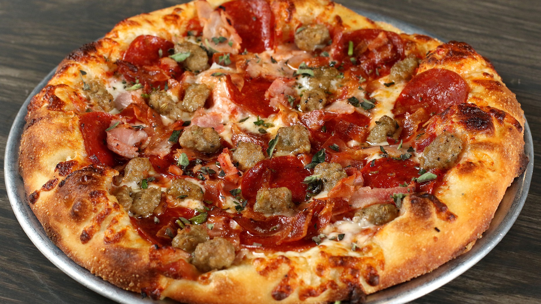 Order Zcarnivore Pizza food online from zpizza Tap Room store, La Jolla on bringmethat.com