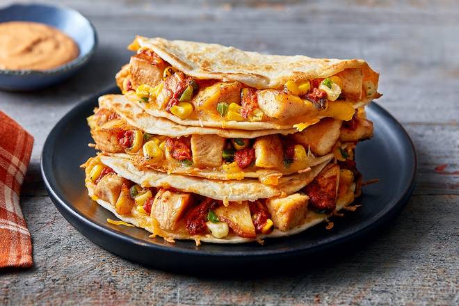 Order Chicken Fajita Quesadillas Combo food online from Papa Corazon's Quesadillas store, Seneca on bringmethat.com