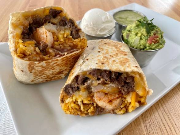 Order Surf-N-Turf Burrito food online from Taco Bout It store, North Plainfield on bringmethat.com