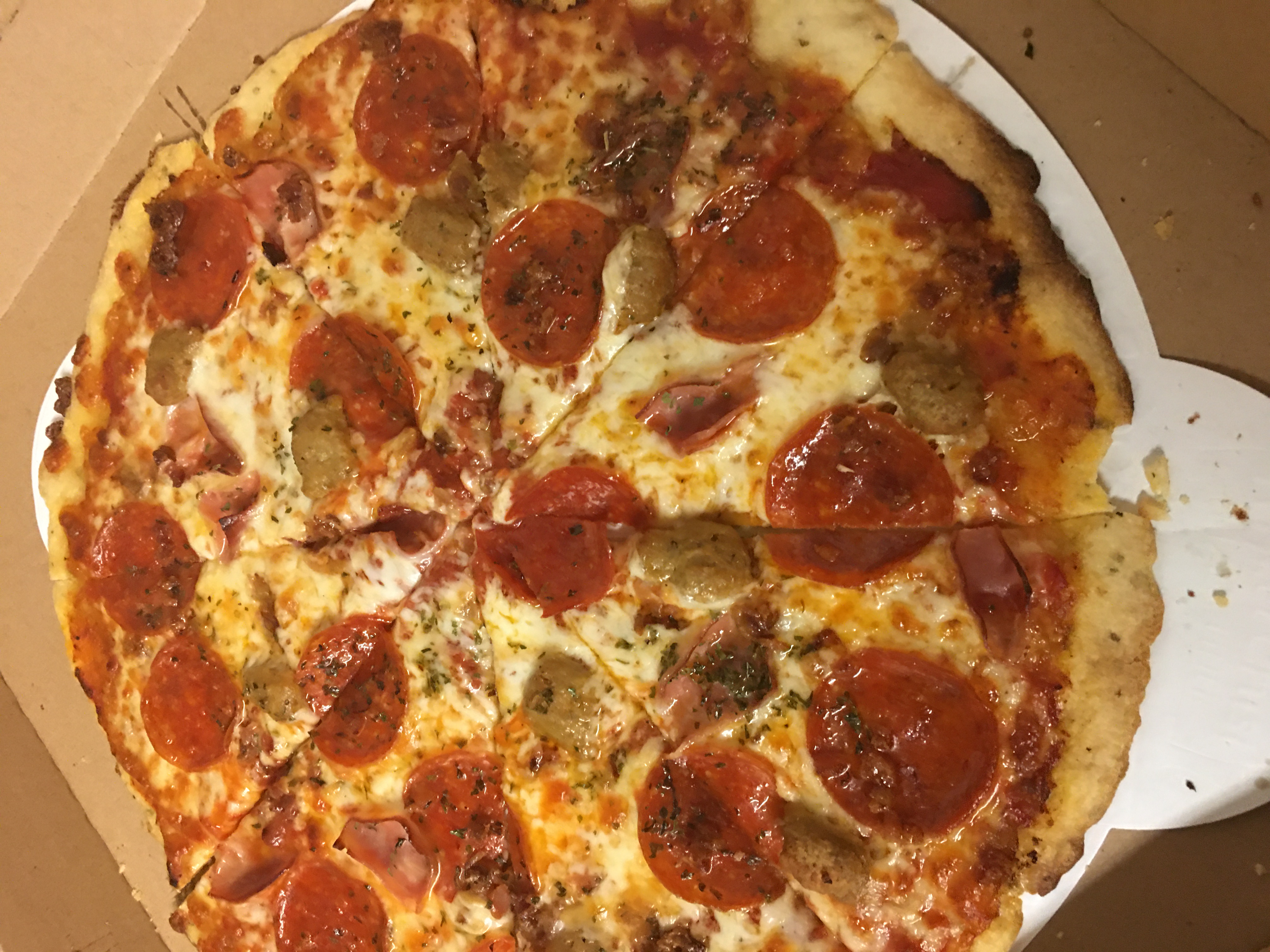 Order 4- Meat Combo Specialty Pizza food online from Ozona Pizza store, Palm Harbor on bringmethat.com