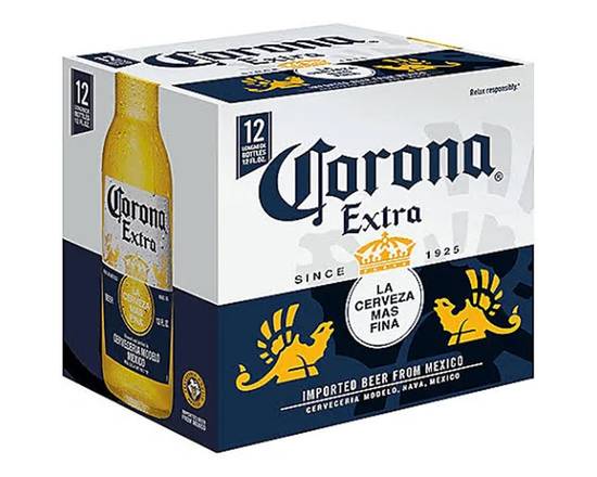 Order Corona Extra 12 Pack Bottles food online from Chevron Extramile store, Newport Beach on bringmethat.com