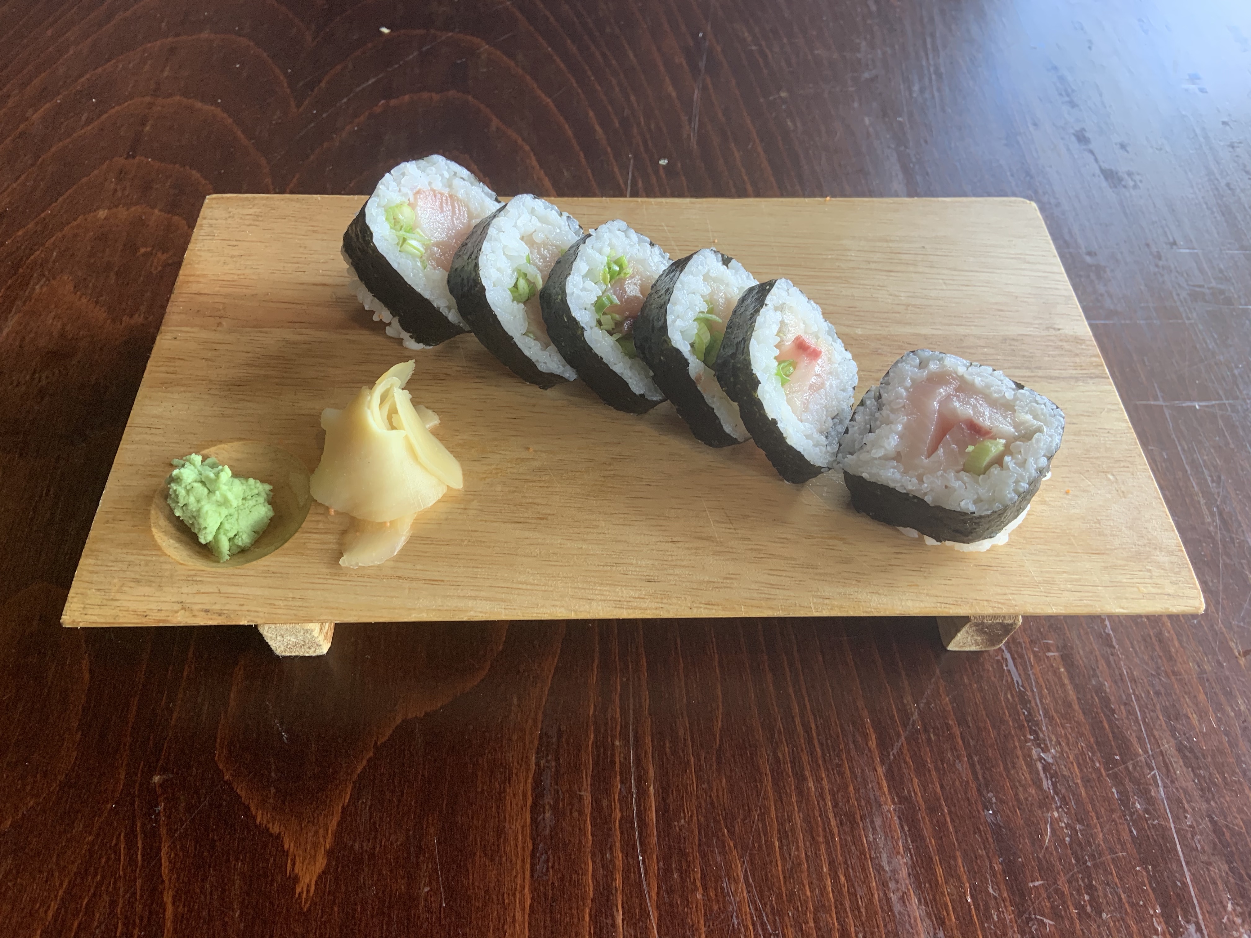 Order Yellowtail Roll food online from Sushi 101 store, Charleston on bringmethat.com