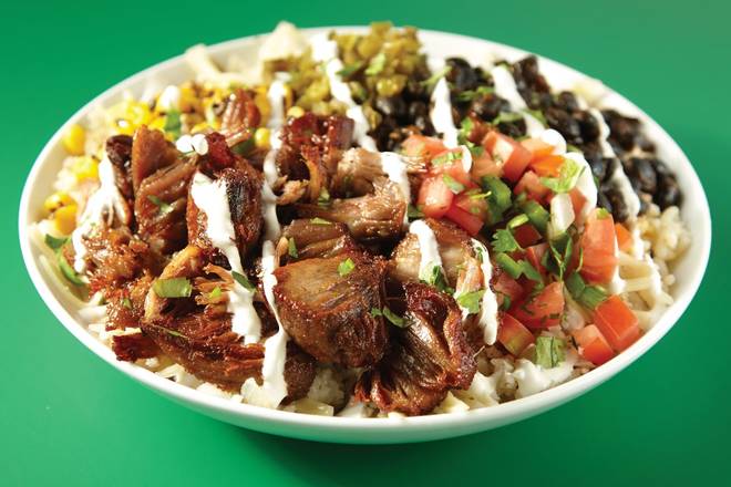 Order *NEW* Cravin' Carnitas. Bowl food online from Savage Burrito store, Naperville on bringmethat.com