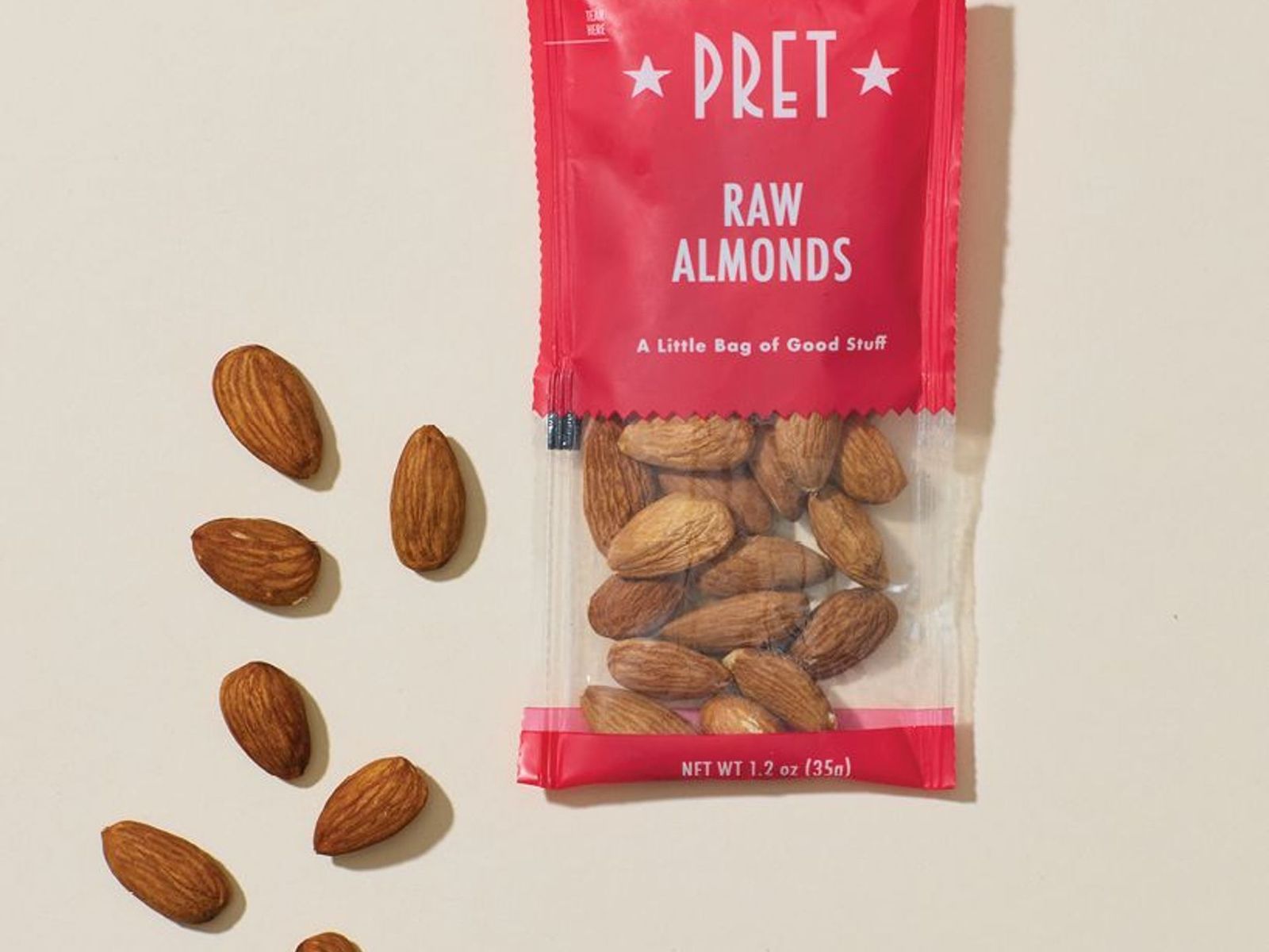 Order Raw Almonds food online from Pret A Manger store, New York on bringmethat.com