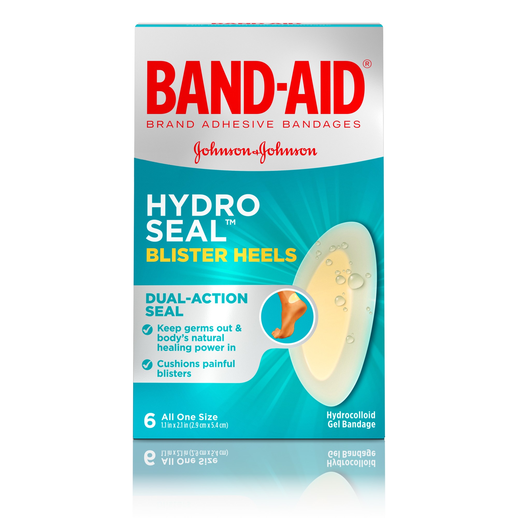 Order Band-Aid Brand Hydro Seal Hydrocolloid Heel Blister Bandages - 6 ct food online from Bartell store, Edmonds on bringmethat.com