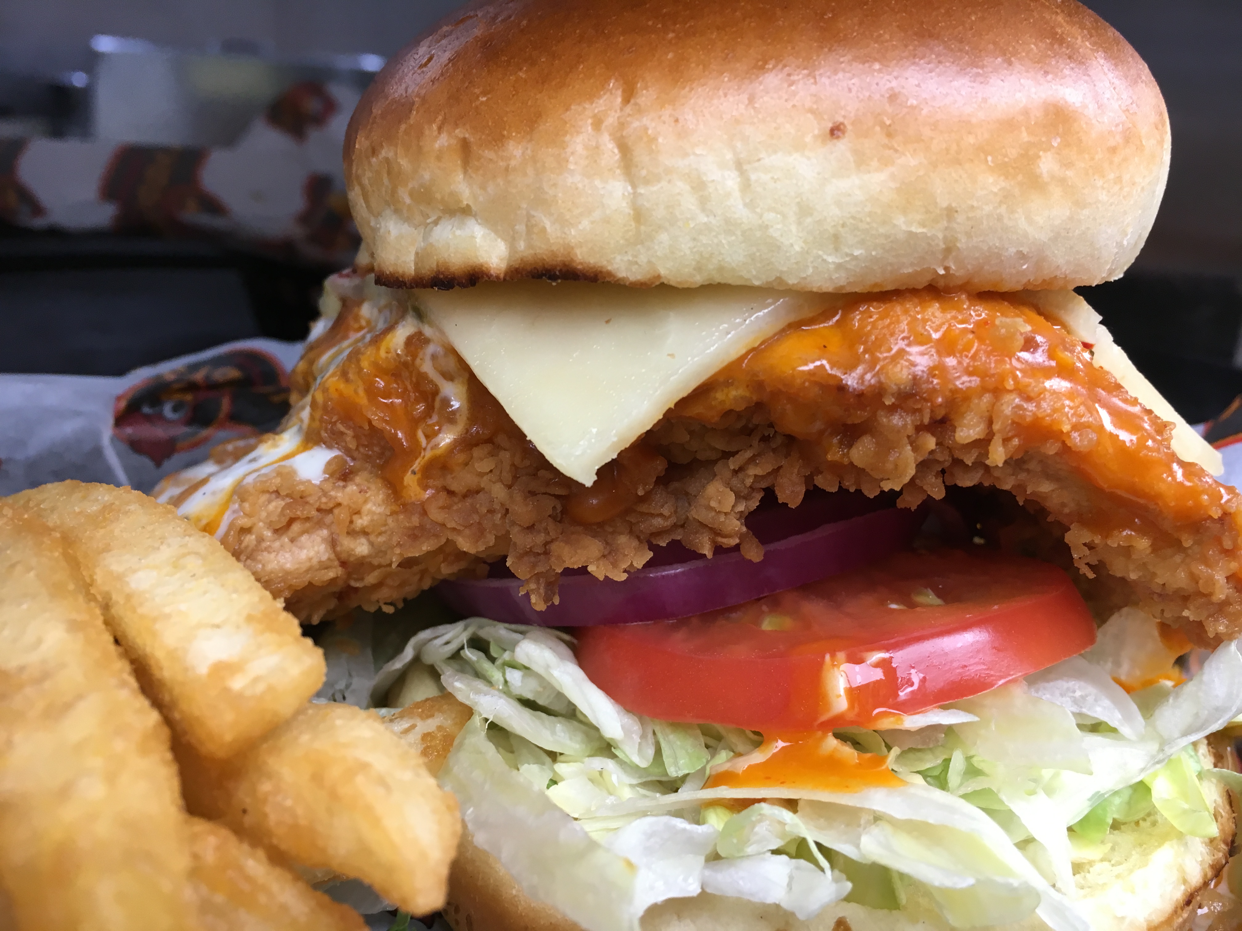 Order Buffalo Chicken Sandwich food online from Woody Wing House store, Columbus on bringmethat.com