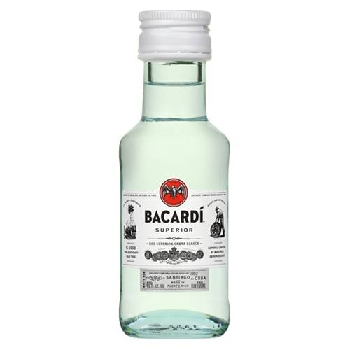 Order Bacardi Superior Rum - 100ml/Single food online from Bottle Shop & Spirits store, Los Alamitos on bringmethat.com