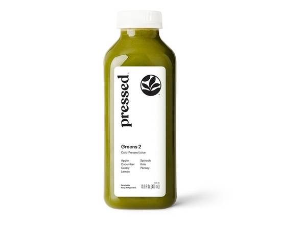 Order Greens 2 | Apple Lemon Kale Juice food online from Pressed store, San Diego on bringmethat.com