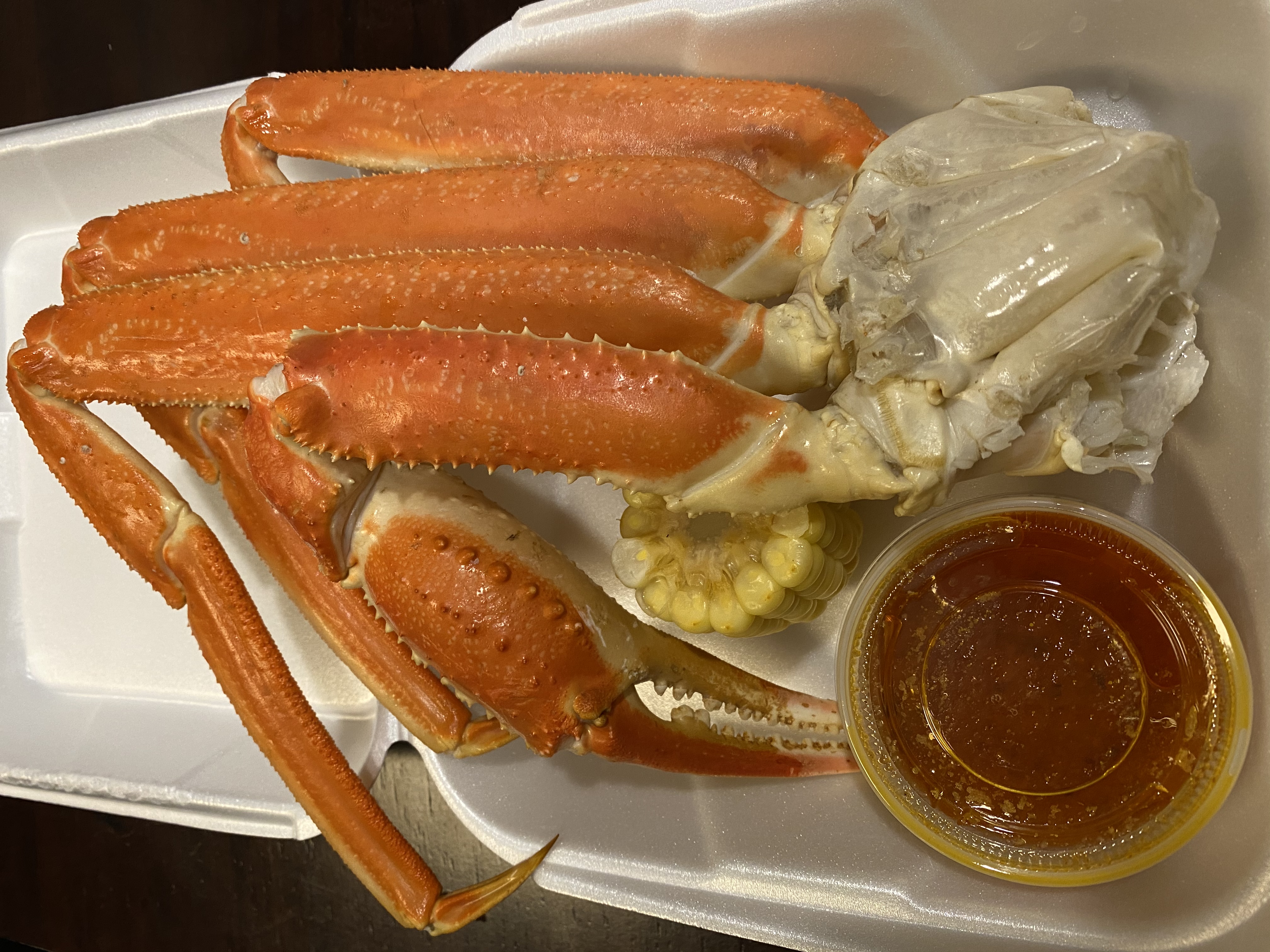 Order Steamed Snow Crab Legs with Hot Butter & Cajun Sauce on the side food online from Cajun Seafood House store, Los Angeles on bringmethat.com