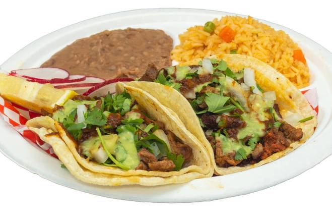 Order Taco Plate food online from Saquic Taco store, Dallas on bringmethat.com