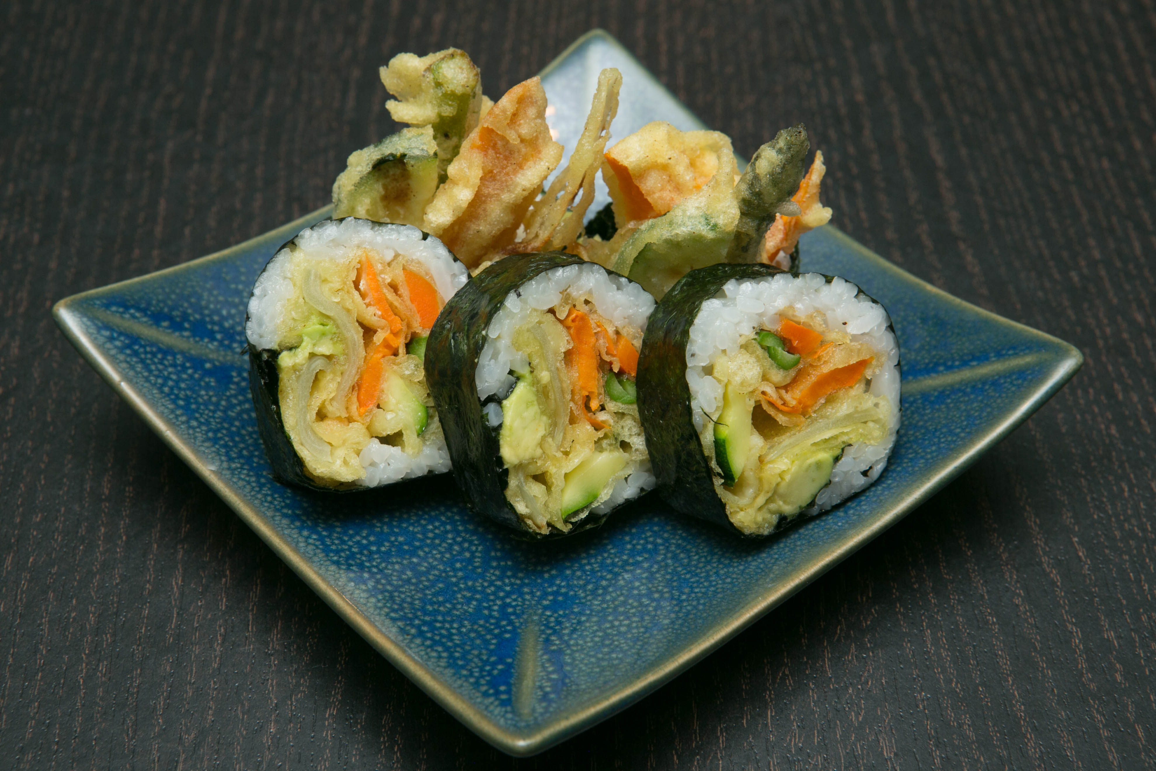 Order C16. Veggie Tempura Cut Roll food online from Ayce Sushi Hb store, Huntington Beach on bringmethat.com