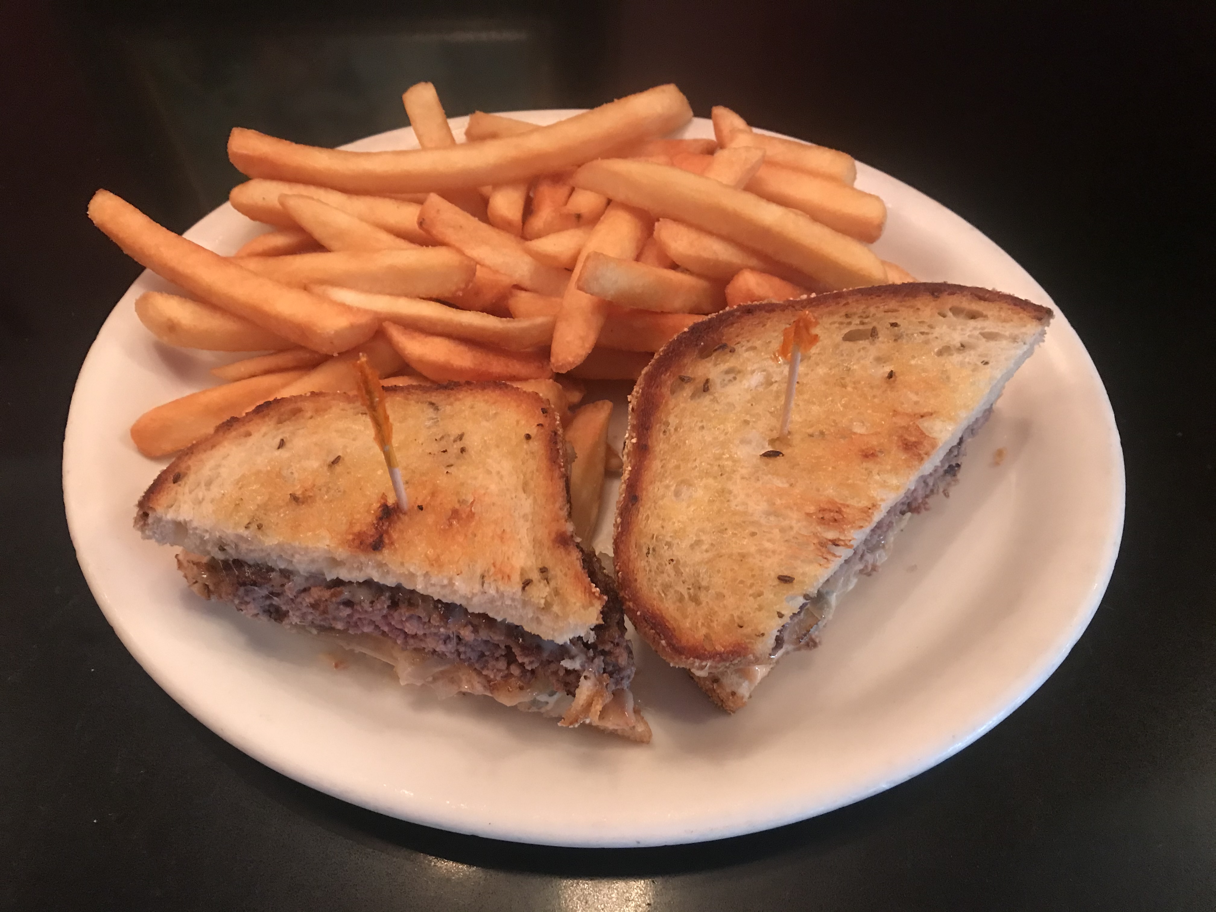 Order Grilled Patty Melt food online from Russell's Burgers store, Pasadena on bringmethat.com