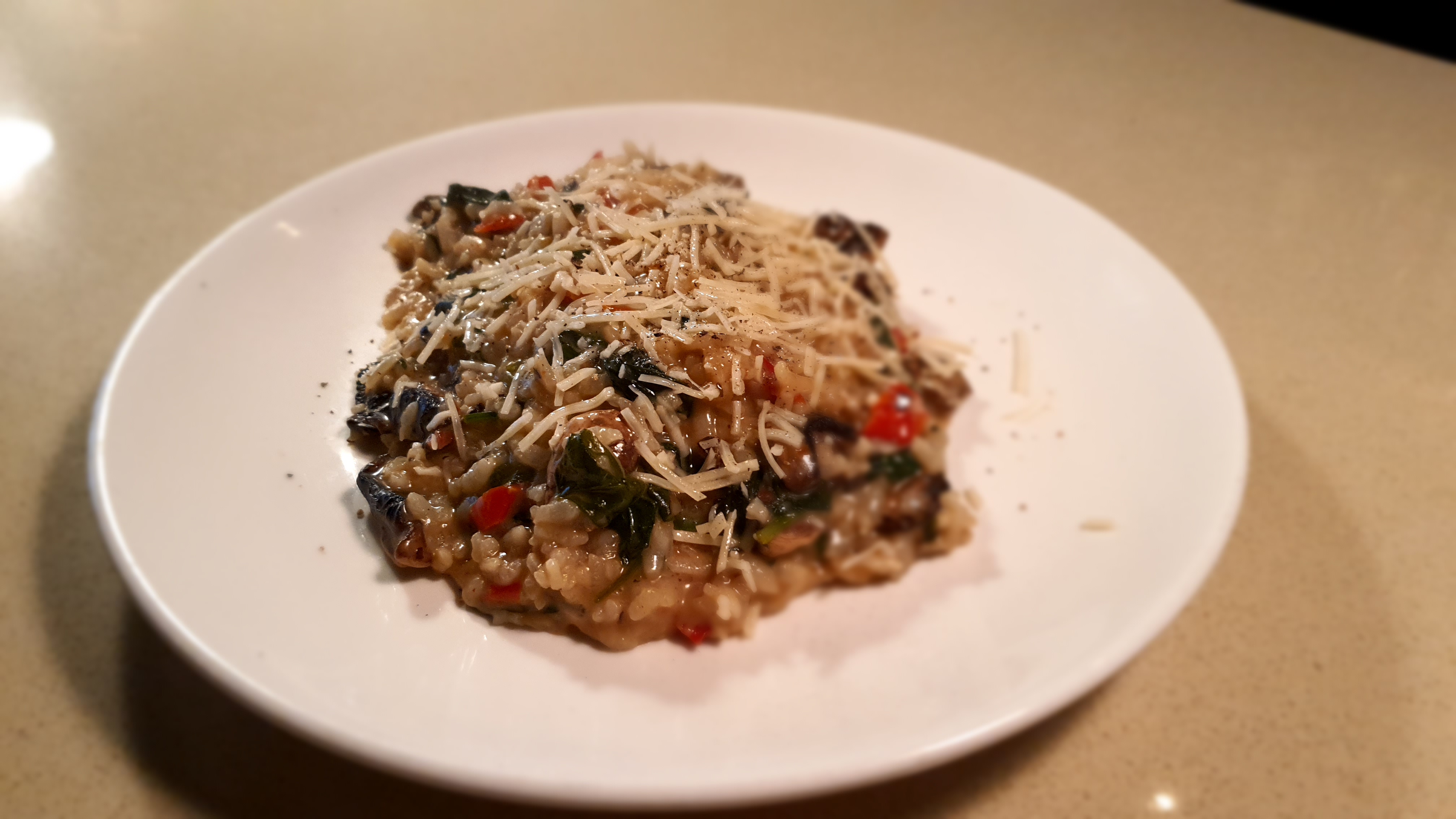 Order Veggie Risotto food online from Domani Pizzeria & Restaurant store, Seattle on bringmethat.com