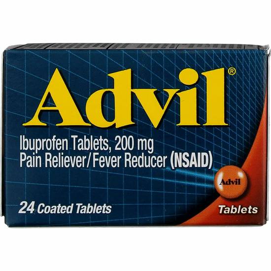 Order Advil Pain Reliever Fever Reducer 24 Tablets food online from Deerings Market store, Traverse City on bringmethat.com
