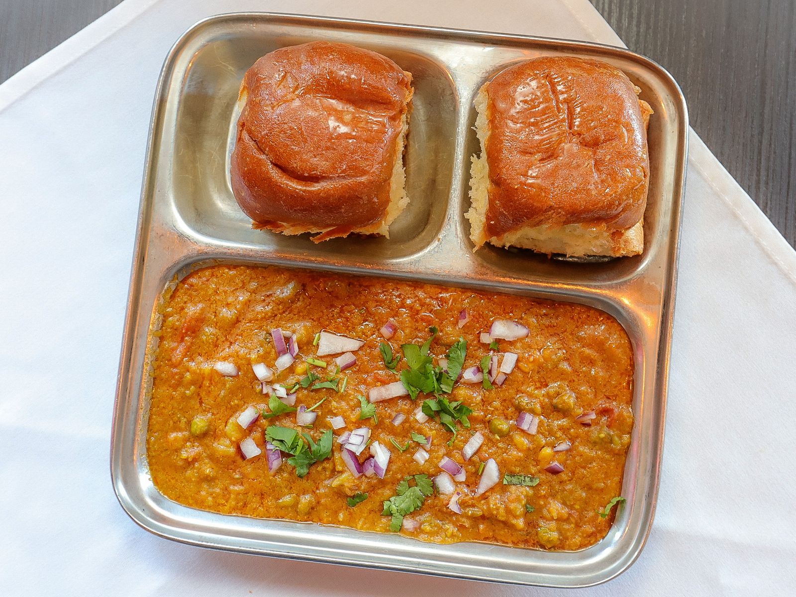 Order Pav Baji food online from Mirchi Indian Kitchen store, Foster City on bringmethat.com