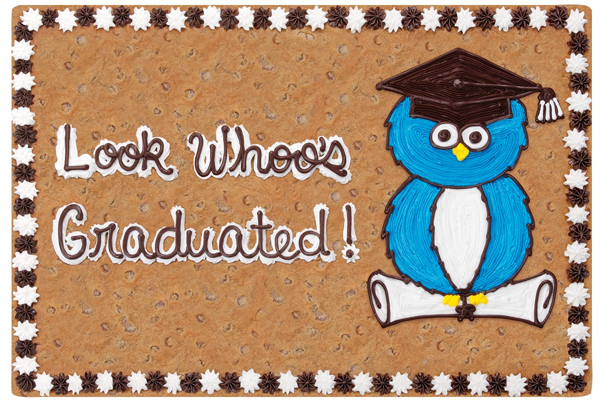 Order Look Who's Graduated! - S3006 food online from Great American Cookies - Bel Air Mall store, Mobile on bringmethat.com