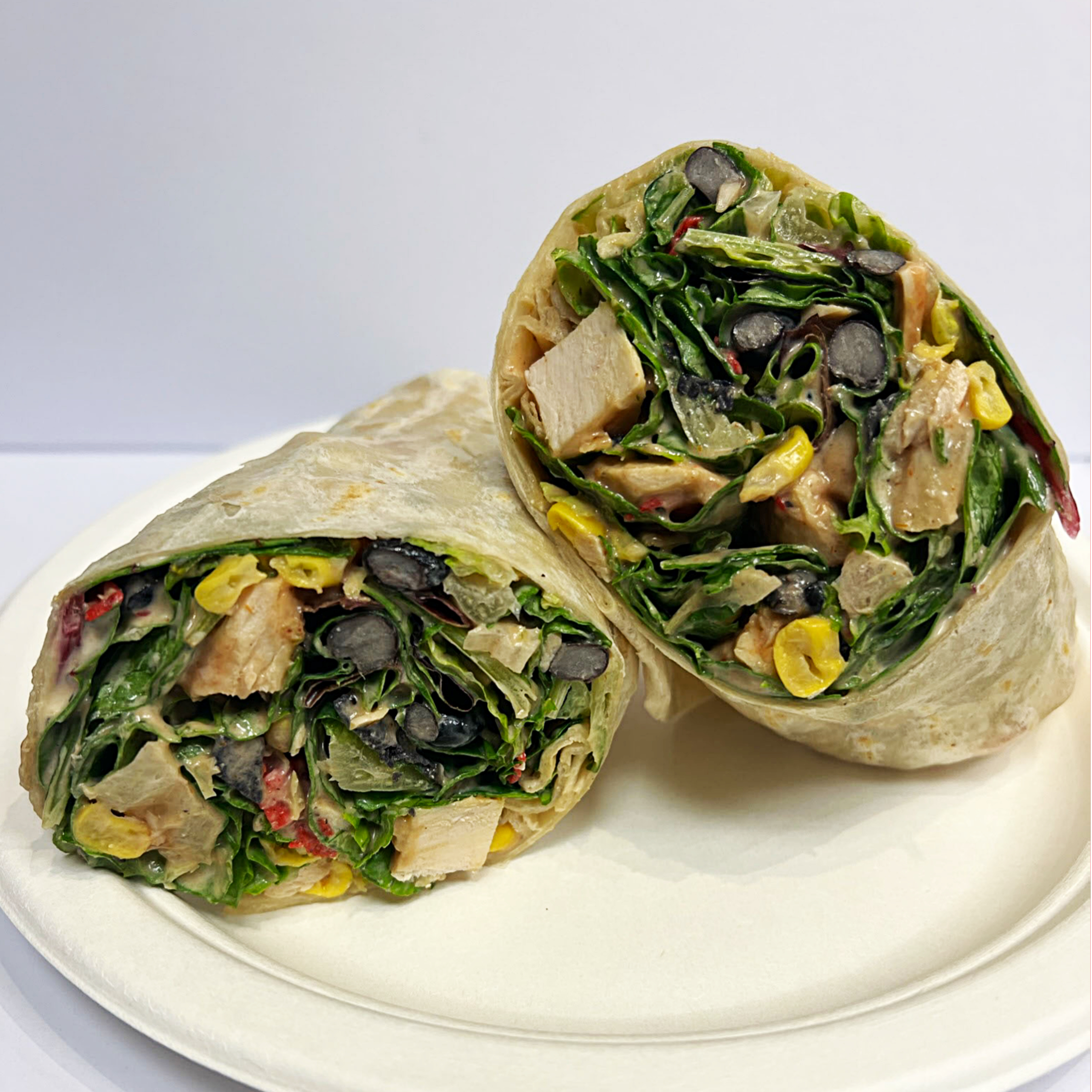 Order BBQ Chicken Salad Wrap food online from Fresh Millions Restaurant store, Gilbert on bringmethat.com