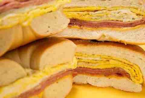 Order Taylor Ham and Egg Sandwich food online from Bagels And More store, Bergenfield on bringmethat.com