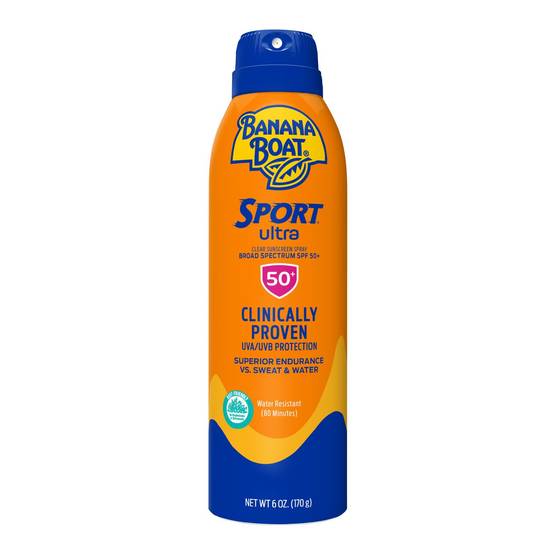 Order Banana Boat Ultra Sport Sunscreen Spray, SPF 50+, 6 OZ food online from CVS store, SPRING VALLEY on bringmethat.com