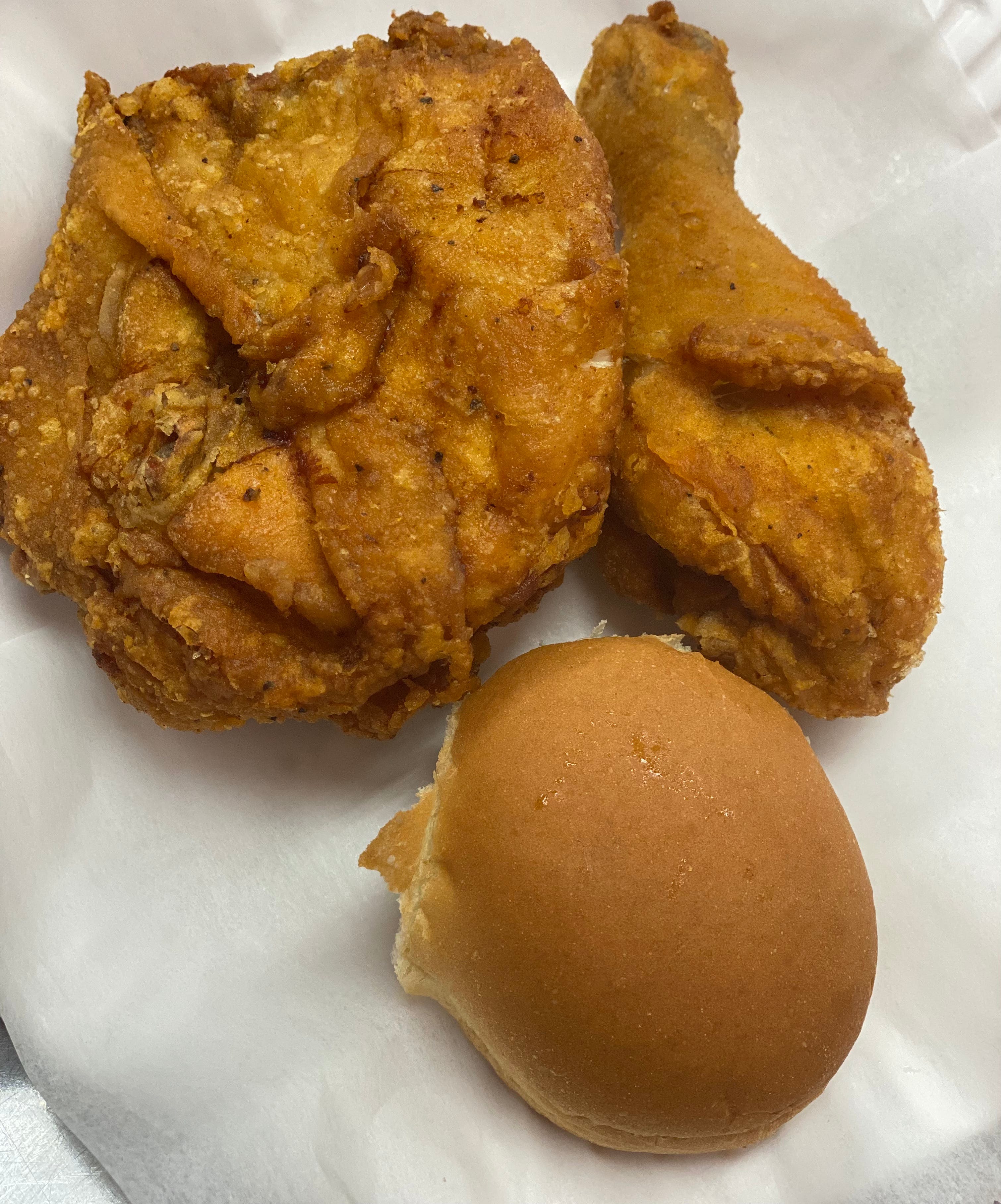 Order Chicken Thigh, Leg, Breast & Wing - 2 Pieces food online from Super Kennedy Chicken store, Bronx on bringmethat.com